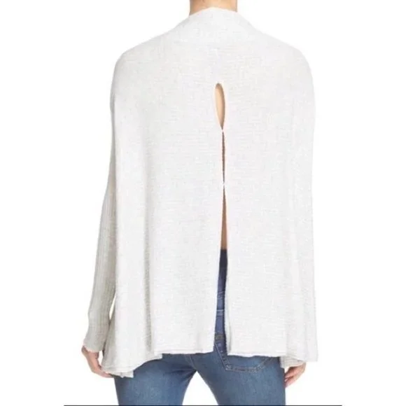 Free People Lightweight Gray Ribbed Sweater - Picture 2 of 16